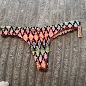 Victoria's Secret Pink and Yellow Chevron Bottoms